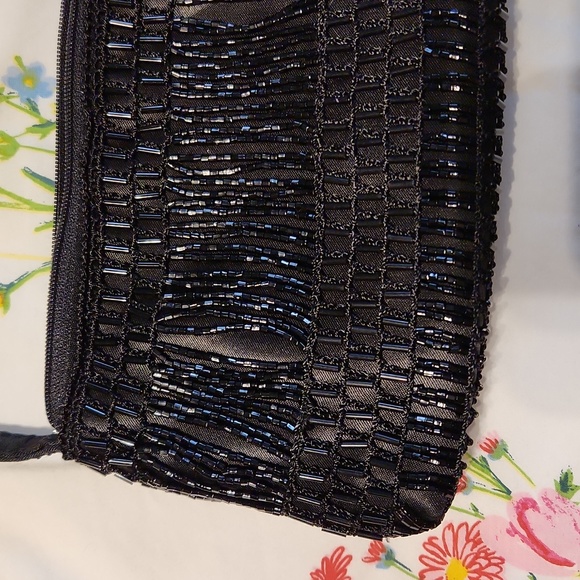 Black beaded evening bag - Picture 2 of 7
